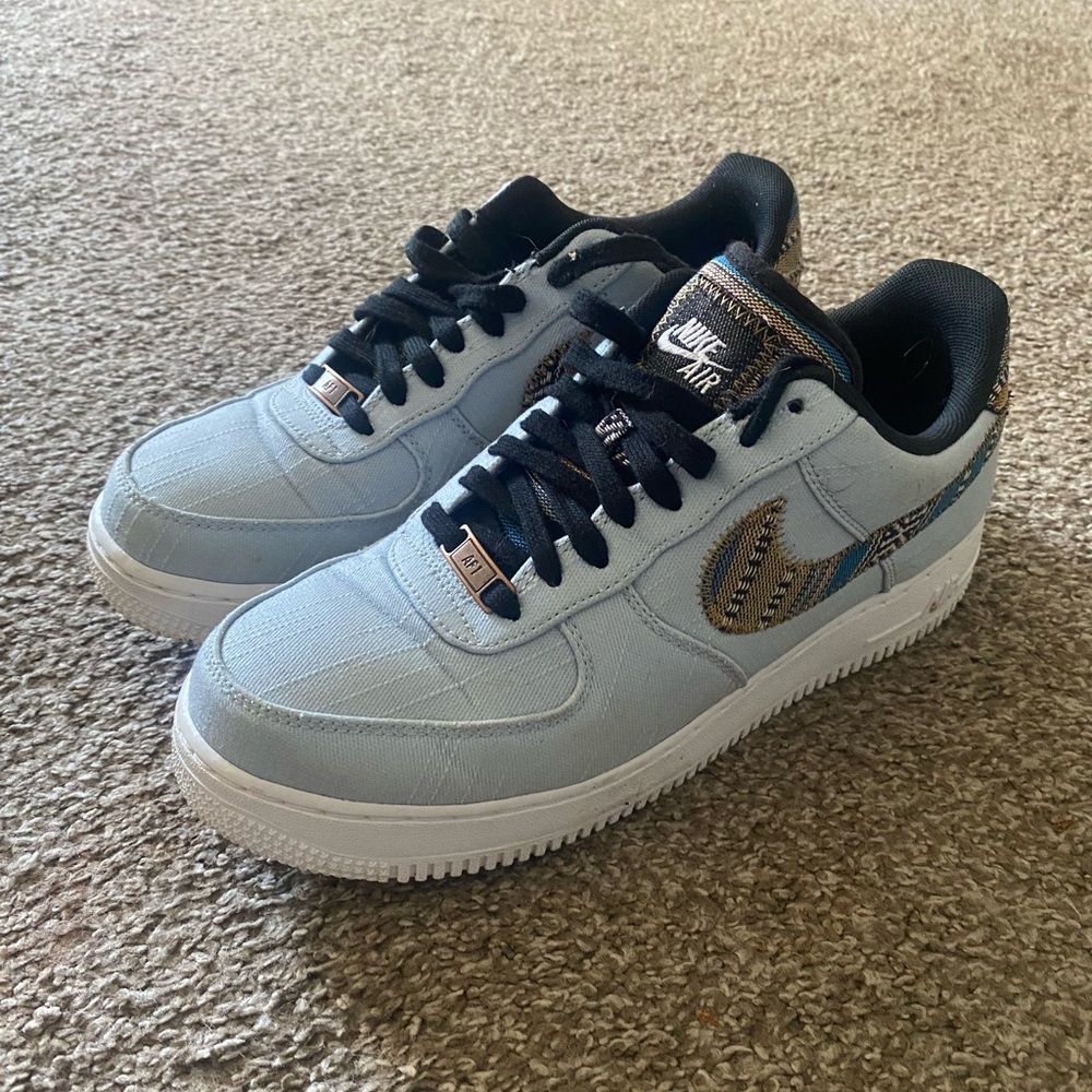 Nike Air Force 1 Low Men’s Sneakers - Light Blue/Black